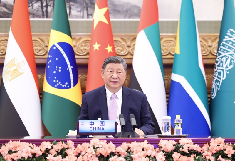习近平出席金砖国家领导人线上峰会并发表重要讲话